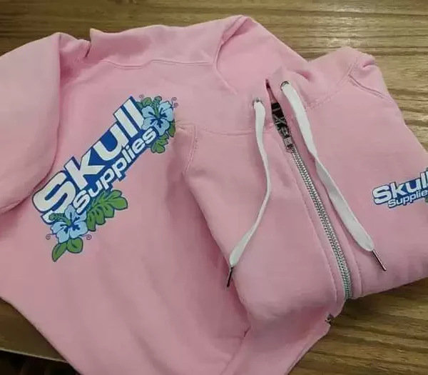 Hoodie Zip CNC Flower Kids