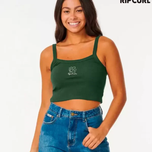 Musculosa Flourish Ribb Girl Verde Claro Musculosa Flourish Ribb Girl Verde Claro