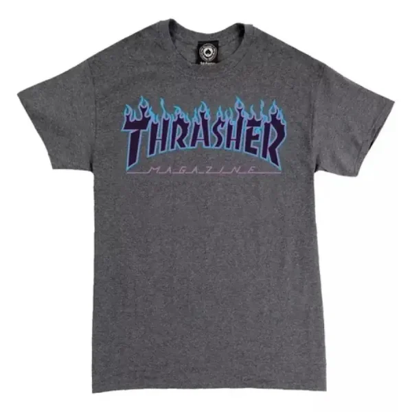 Remera Thrasher Purple Flame Girl