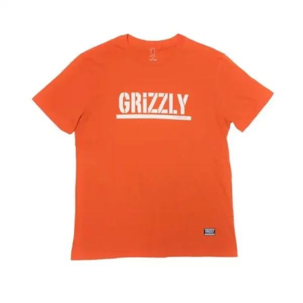 Remera Grizzly Og Stamp Naranja